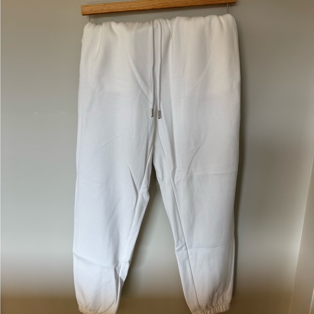NWT H&M Women's White Jogger SweatPants. Size medium